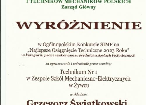 Najlepsze Osiągnięcie Techniczne 